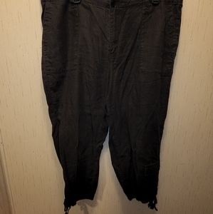 Black size 18 Eddie Bauer Linen Pants